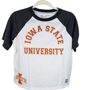 Under‎ Armour Iowa State University T-Shirt Womens Size S Raglan Sleeve Tee